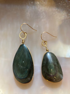 Obsidian earrings
