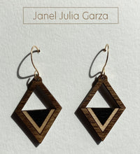 Load image into Gallery viewer, hand painted wood earrings
