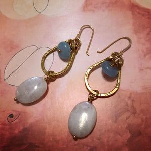 large gemstone earrings